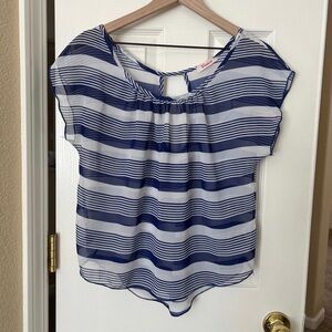 𝅺VIVACE Striped Sheer Blouse